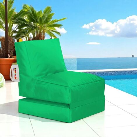 Pouf bain de soleil extérieur vert ARTA (1/5)