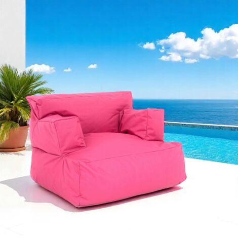 Pouf XXL extérieur avec accoudoirs - rose ARTA (1/4)