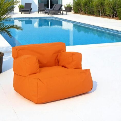 Pouf XXL extérieur avec accoudoirs - orange ARTA (1/5)