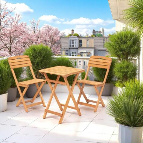 Petit salon de jardin 2 places - pliant, compact SORA (1/5)