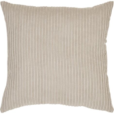 Coussin de canapé beige, motif linéaire BRUGES (1/3)