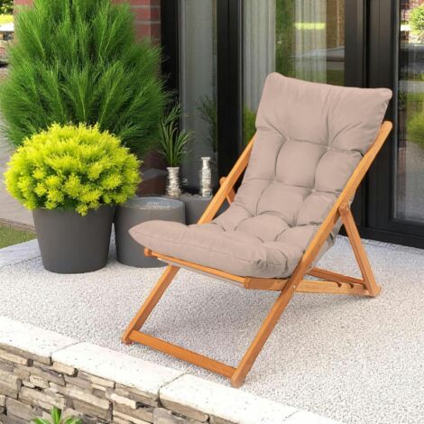 Chilienne taupe confort - pliante, inclinable SORA (1/5)
