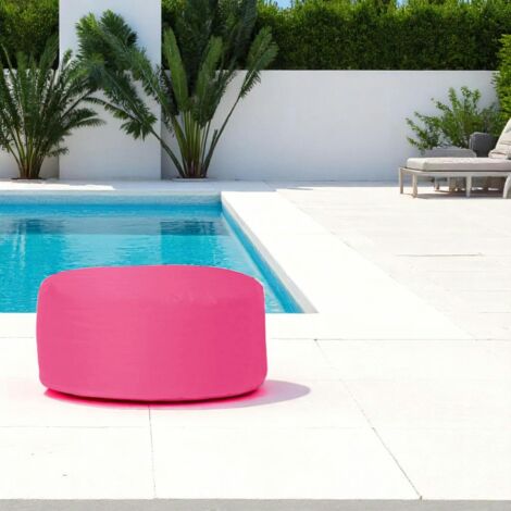 Pouf En Rotin Tissé Main Pour Extérieur - 40 X 40 X 20 Cm, Imperméable, Siège Ou Repose-pieds Déco