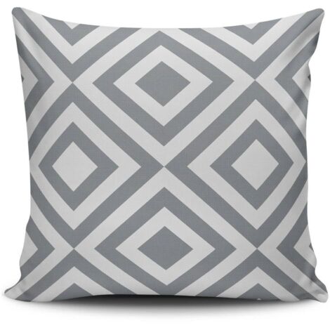Coussin gris – motifs imbriqués IZMIR (1/4)