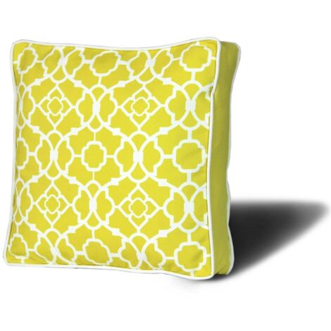 Galette de chaise rembourrée – jaune, motif oriental IZMIR (1/3)