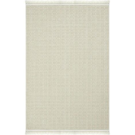 Tapis beige motifs géométriques – franges, 120x180 cm ISTANBUL (1/5)