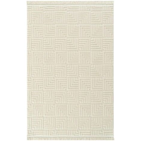 Tapis de salon beige – motif carré, 120x180 cm ISTANBUL (1/5)