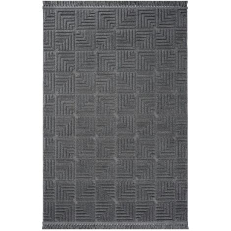 Tapis gris foncé – motif carré, 120x180 cm ISTANBUL (1/5)