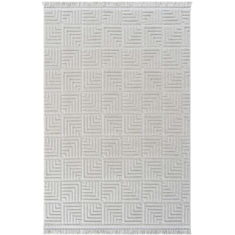 Tapis de salon gris – motif carré, 120x180 cm ISTANBUL (1/5)