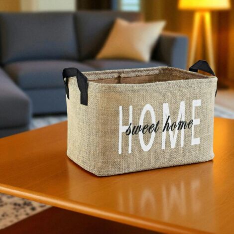 Panier de rangement en jute – Home sweet Home (1/3)