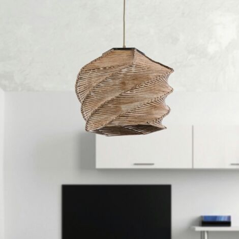 Suspension bohème forme ruche - effet bambou OLTEN (1/5)