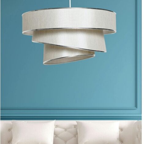 Suspension moderne beige - abat-jour triple ZURICH (1/3)