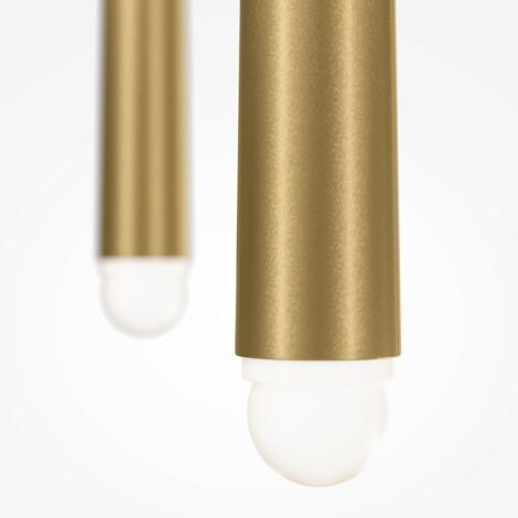 Suspension design dorée LED - 3 tiges verticales AURORA (1/2)
