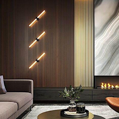 Applique moderne avec LED - tige noire et blanc DELMAR (1/5)