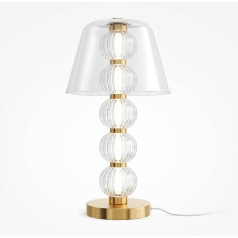 Lampe de table en verre - perles ciselées style rétro BELLA (1/5)
