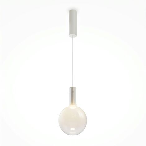 Suspension verre soufflé LED – globe blanc crémeux DELTONA (1/5)