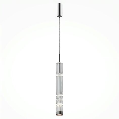 Suspension design LED – abat‑jour verre taillé SOLANA (1/4)