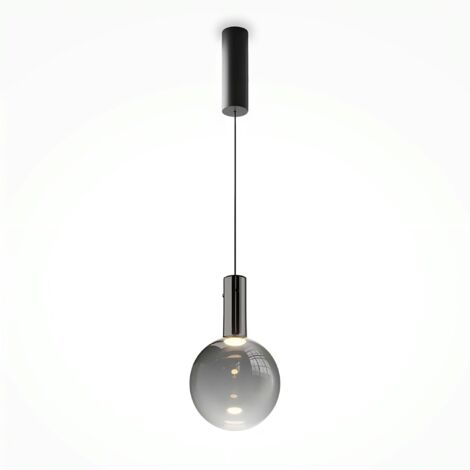 Suspension verre soufflé LED – globe noir fumé DELTONA (1/5)