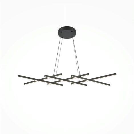 Suspension noire LED – barres croisées minimalistes SALEM (1/4)