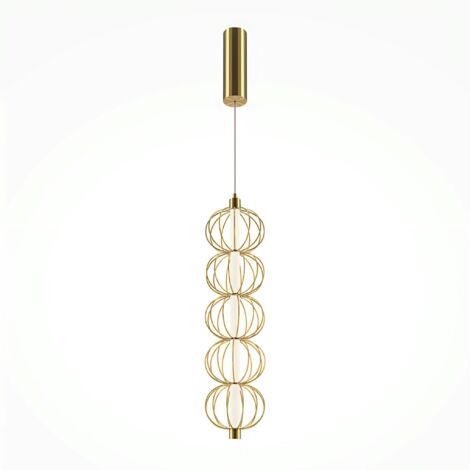 Suspension design LED avec sphères en métal doré EDEN (1/4)