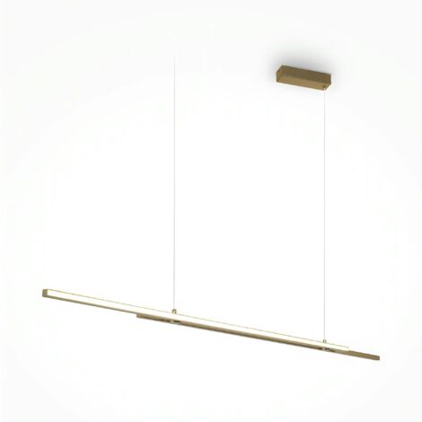 Suspension design LED – double barre dorée minimaliste SALEM (1/2)