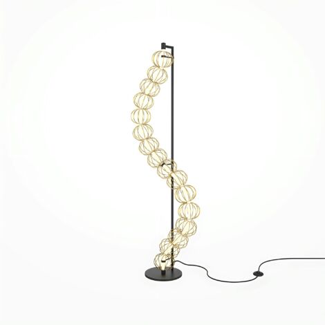 Lampadaire salon design – guirlande métal doré EDEN (1/5)