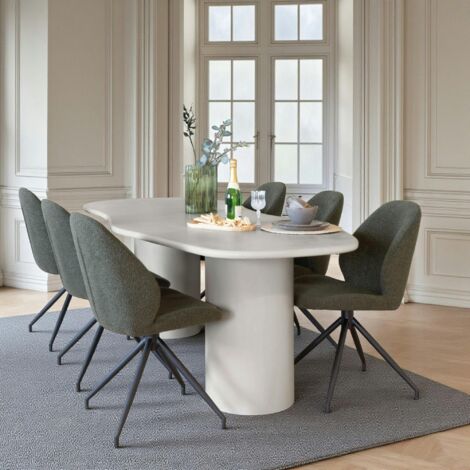 Table à manger moderne grise - organique, 240 cm ALBERTA (1/5)