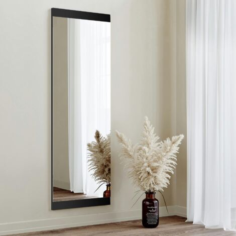 Miroir rectangulaire noir à suspendre ou poser 120 cm CODY (1/5)
