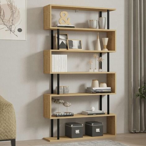 Étagère murale moderne effet bois clair - 6 niveaux UMEA (1/5)