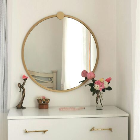 Miroir de salle de bains doré Ø60 cm - style moderne CODY (1/5)