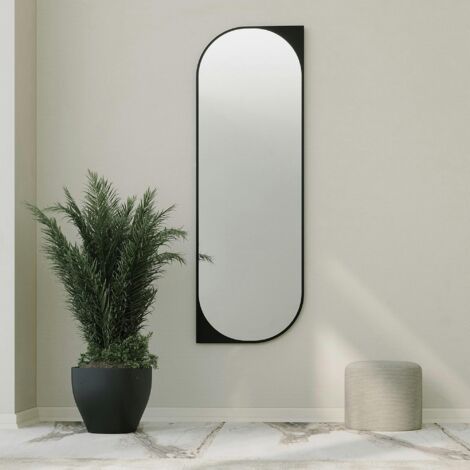 Miroir plein pied noir - forme capsule 152 cm CODY (1/5)