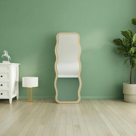Miroir plein pied tendance beige, motif vague 160 cm CODY (1/5)