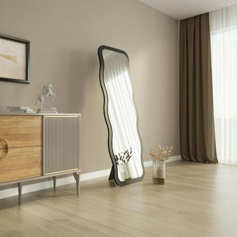 Miroir plein pied noir motif vague, style tendance 160 cm CODY (1/5)
