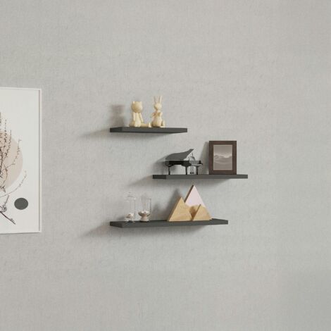 Etagère murale moderne gris foncé (lot de 3) MARFA (1/5)