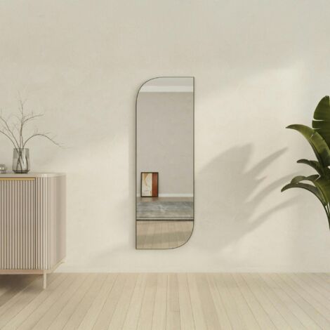 Miroir rectangulaire noir - angles arrondis 120 cm CODY (1/5)