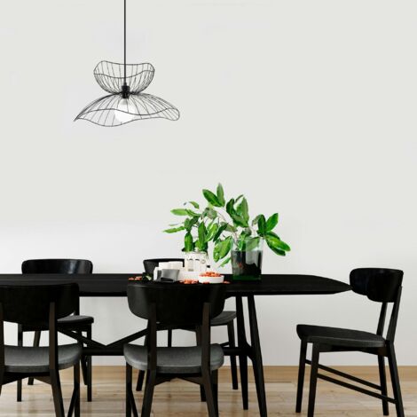 Suspension design noire filaire fleur stylisée SINOP (1/5)