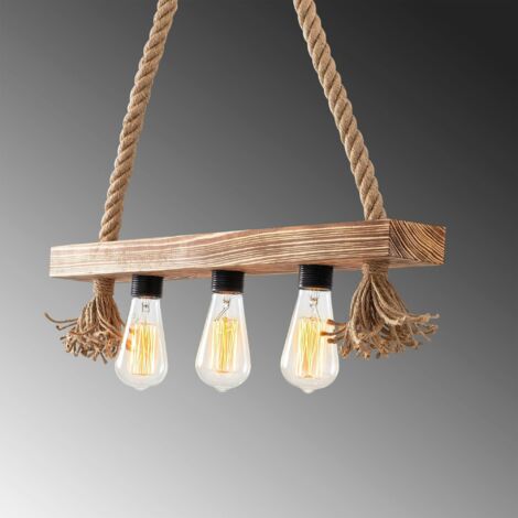 Suspension bois et corde halat