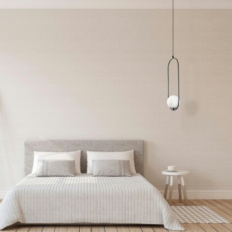 Suspension design métal noir ovale avec globe blanc AVANOS (1/5)