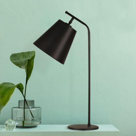Lampe de chevet vintage noire, abat-jour orientable ZURICH (1/5)