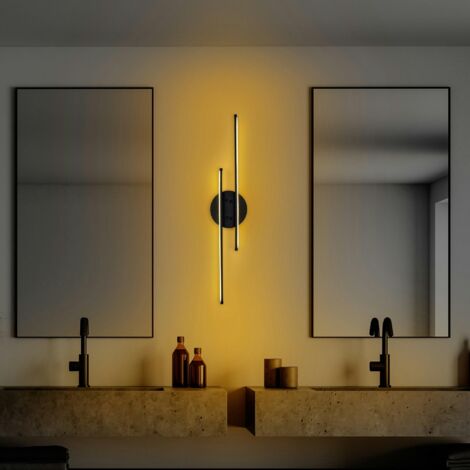 Applique murale LED design, 2 tiges noires 86 cm VIESTE (1/5)