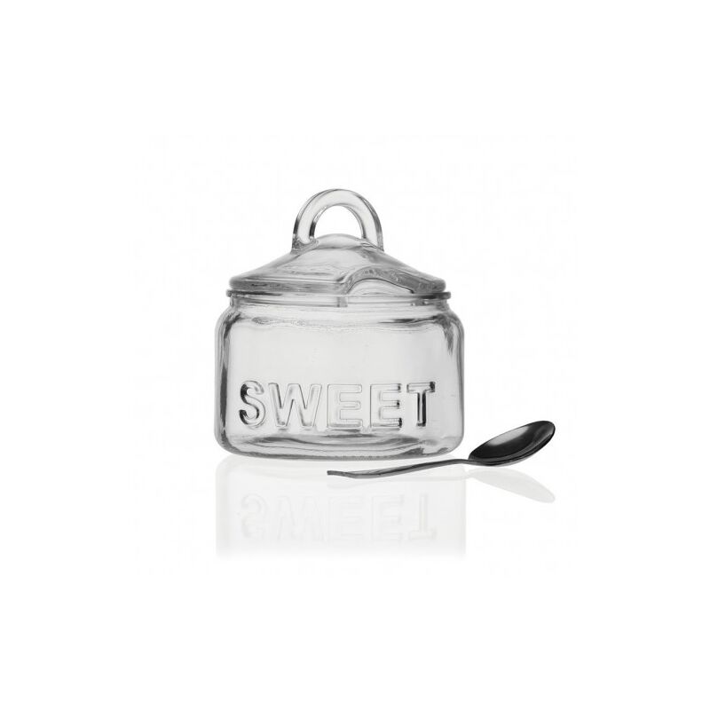 SET AZUCARERO Y CUCHARA CRISTAL 540ML - EHLIS