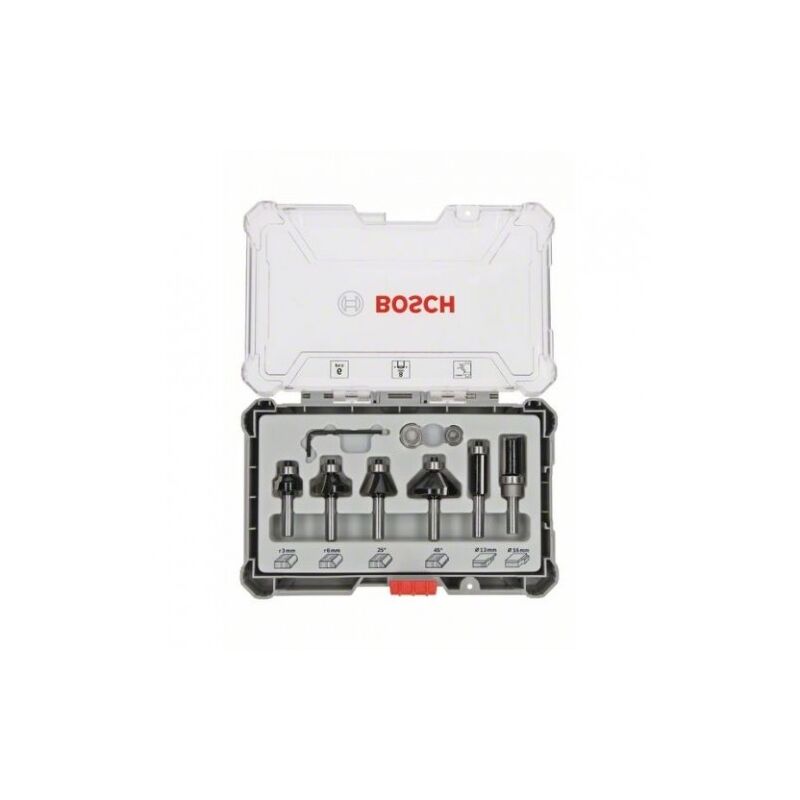 SET 6 FRESAS PERFIL&RECORTE:8MM - BOSCH ACCESORIOS