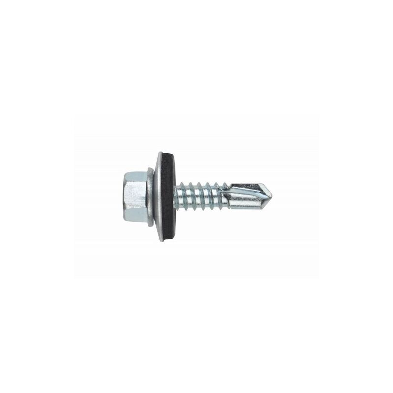 (6,3X63 P16) TORNILLO AUTOTALADRANTE DE CABEZA HEXAGONAL TORNILLO CON ARANDELA VULCANIZADA DE(100U) - INDEX