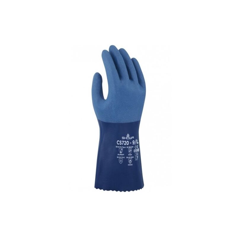 Guantes De Trabajo Doble Revestimiento SHOWA Nitrilo Industrial Starter SHSTEX376
