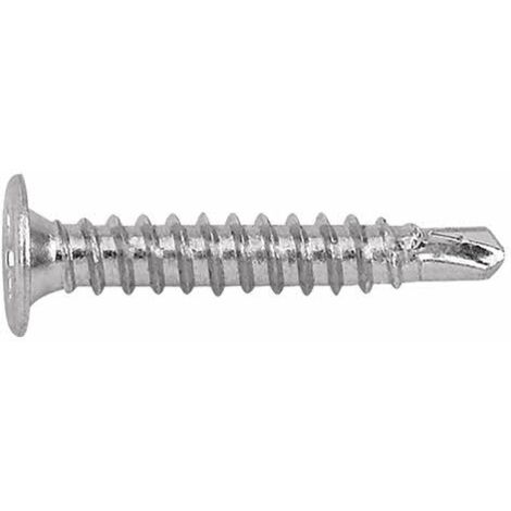 Caja de 500 - Tornillos autorroscantes con rosca para chapa y PVC - Cabeza extraplana - Ranura PH - Inox A2 4,2 x 14
