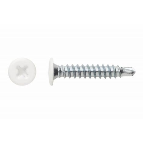 (4,2X23) TORNILLO AUTOTALADRANTE DE CABEZA EXTRAPLANA Y HUELLA PH CABEZA LACADA BLANCA. H(100U) - INDEX (1/2)
