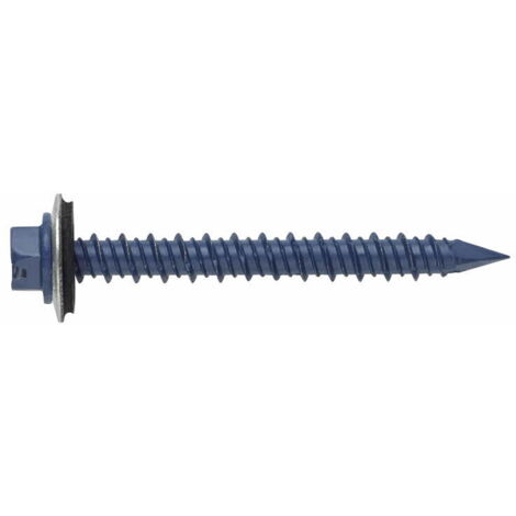 Tornillo para concreto con arandela vulcanizada integrada - Acero EPDM 6,5 x 70 P16 Ø5 - Caja de 500