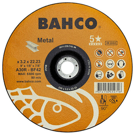 Disco para corte de metal 230x3,2mm 3911-230-t42-m bahco (1/2)