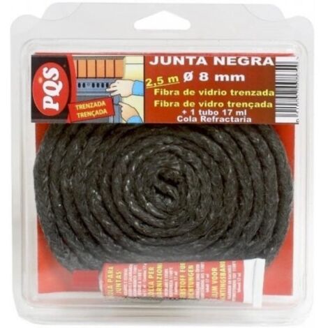 JUNTA NEGRA FIBRA VIDRIO D.8MM - PQS