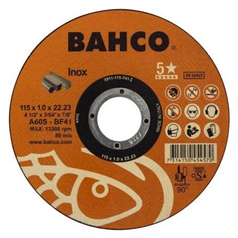 DISCO ABRASIVO CORTE 230X1.9 A46S IN - BAHCO